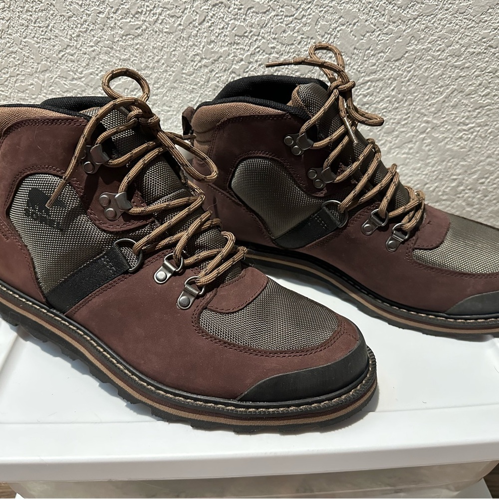Sorel Brown and Gray Men's Lace-Up Hiking Boots - Picture 3 of 9